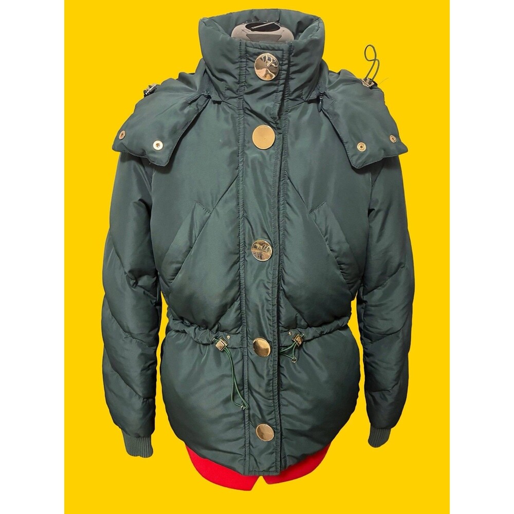 Authentic Versace Green Medusa Button Down Jacket 2017 Made in Italy Down Coat